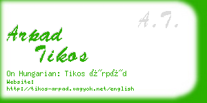 arpad tikos business card